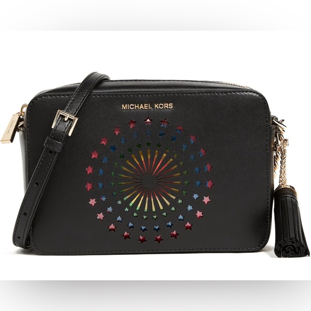 Michael Kors Ginny Light-up Firework Cowhide Leather Camera Crossbody Bag. - Picture 2 of 11